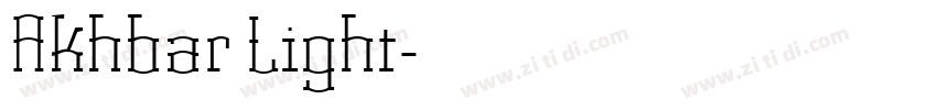 Akhbar Light字体转换 Akhbar Light字体转换